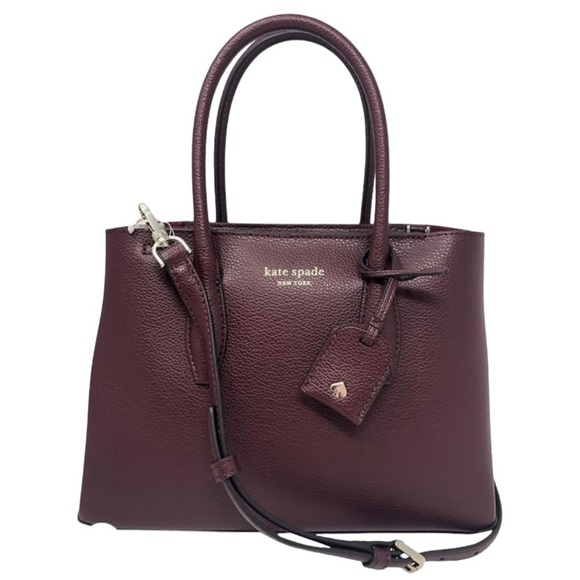kate spade Handbags - NWT Kate Spade Eva Small Top Zip Satchel in Cherrywood Red